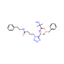 CC(C)(N)C(=O)N[C@H](COCc1ccccc1)c1nnnn1CCCC(=O)NCCc1ccccc1 ZINC000029050173