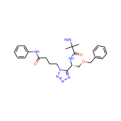 CC(C)(N)C(=O)N[C@H](COCc1ccccc1)c1nnnn1CCCC(=O)Nc1ccccc1 ZINC000029050183