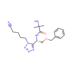 CC(C)(N)C(=O)N[C@H](COCc1ccccc1)c1nnnn1CCCCC#N ZINC000028825101