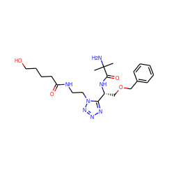 CC(C)(N)C(=O)N[C@H](COCc1ccccc1)c1nnnn1CCNC(=O)CCCCO ZINC000029050162