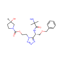 CC(C)(N)C(=O)N[C@H](COCc1ccccc1)c1nnnn1CCOC(=O)N1CC[C@@](C)(O)C1 ZINC000014977499