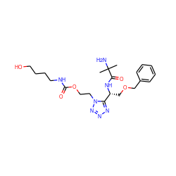 CC(C)(N)C(=O)N[C@H](COCc1ccccc1)c1nnnn1CCOC(=O)NCCCCO ZINC000014977480