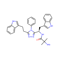 CC(C)(N)C(=O)N[C@H](Cc1c[nH]c2ccccc12)c1nnc(CCc2c[nH]c3ccccc23)n1-c1ccccc1 ZINC000028635995