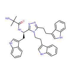 CC(C)(N)C(=O)N[C@H](Cc1c[nH]c2ccccc12)c1nnc(CCc2c[nH]c3ccccc23)n1CCc1c[nH]c2ccccc12 ZINC000028636652