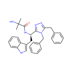 CC(C)(N)C(=O)N[C@H](Cc1c[nH]c2ccccc12)c1nnc(Cc2ccccc2)n1Cc1ccccc1 ZINC000028635402