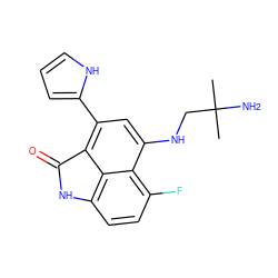 CC(C)(N)CNc1cc(-c2ccc[nH]2)c2c3c(ccc(F)c13)NC2=O ZINC000013535964