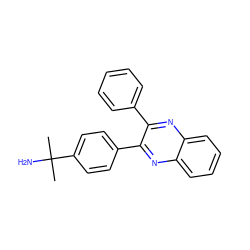 CC(C)(N)c1ccc(-c2nc3ccccc3nc2-c2ccccc2)cc1 ZINC000014957904