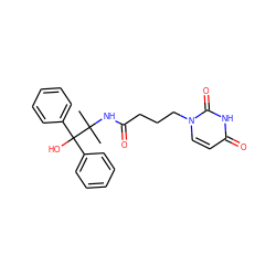 CC(C)(NC(=O)CCCn1ccc(=O)[nH]c1=O)C(O)(c1ccccc1)c1ccccc1 ZINC000084759330