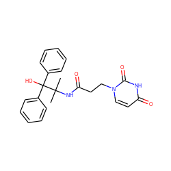 CC(C)(NC(=O)CCn1ccc(=O)[nH]c1=O)C(O)(c1ccccc1)c1ccccc1 ZINC000084668349