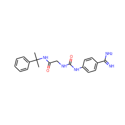 CC(C)(NC(=O)CNC(=O)Nc1ccc(C(=N)N)cc1)c1ccccc1 ZINC000013489405