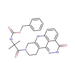 CC(C)(NC(=O)OCc1ccccc1)C(=O)N1CCc2c([nH]c3cccc4c(=O)[nH]nc2c34)C1 ZINC000150096303