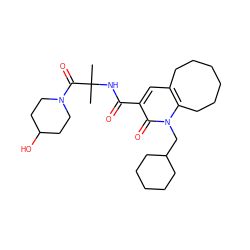 CC(C)(NC(=O)c1cc2c(n(CC3CCCCC3)c1=O)CCCCCC2)C(=O)N1CCC(O)CC1 ZINC000084634151