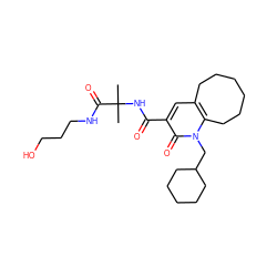 CC(C)(NC(=O)c1cc2c(n(CC3CCCCC3)c1=O)CCCCCC2)C(=O)NCCCO ZINC000084633849