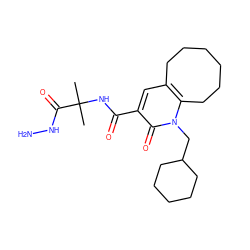 CC(C)(NC(=O)c1cc2c(n(CC3CCCCC3)c1=O)CCCCCC2)C(=O)NN ZINC000084596624