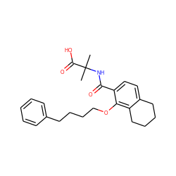 CC(C)(NC(=O)c1ccc2c(c1OCCCCc1ccccc1)CCCC2)C(=O)O ZINC000149569595