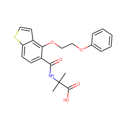 CC(C)(NC(=O)c1ccc2sccc2c1OCCOc1ccccc1)C(=O)O ZINC000149586283