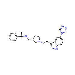 CC(C)(NC[C@@H]1CCN(CCc2c[nH]c3ccc(-n4cnnc4)cc23)C1)c1ccccc1 ZINC000013794101