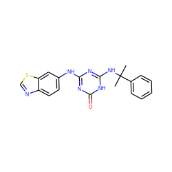 CC(C)(Nc1nc(Nc2ccc3ncsc3c2)nc(=O)[nH]1)c1ccccc1 ZINC000008582014