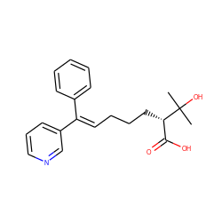 CC(C)(O)[C@@H](CCC/C=C(\c1ccccc1)c1cccnc1)C(=O)O ZINC000026744300