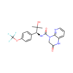 CC(C)(O)[C@@H](NC(=O)N1CC(=O)Nc2cccnc21)c1ccc(OC(F)(F)F)cc1 ZINC001772646119