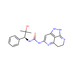 CC(C)(O)[C@@H](NC(=O)Nc1cc2c3c(n1)CCN=C3NN2)c1ccccc1 ZINC000210731388