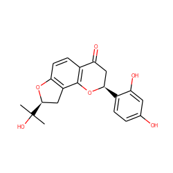 CC(C)(O)[C@@H]1Cc2c(ccc3c2O[C@H](c2ccc(O)cc2O)CC3=O)O1 ZINC000013379881