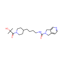 CC(C)(O)C(=O)N1CCC(CCCCNC(=O)N2Cc3ccncc3C2)CC1 ZINC000167887346