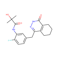 CC(C)(O)C(=O)Nc1cc(Cc2n[nH]c(=O)c3c2CCCC3)ccc1F ZINC000139790916