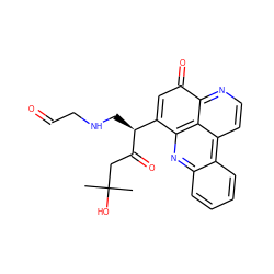 CC(C)(O)CC(=O)[C@@H](CNCC=O)C1=CC(=O)c2nccc3c2c1nc1ccccc13 ZINC000103195057