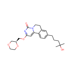 CC(C)(O)CCCc1ccc2c(c1)CCn1c-2cc(OC[C@@H]2COCCO2)nc1=O ZINC000142847711