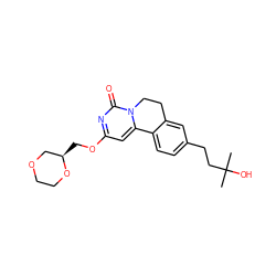 CC(C)(O)CCc1ccc2c(c1)CCn1c-2cc(OC[C@@H]2COCCO2)nc1=O ZINC000143079418