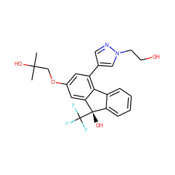 CC(C)(O)COc1cc(-c2cnn(CCO)c2)c2c(c1)[C@@](O)(C(F)(F)F)c1ccccc1-2 ZINC000144938422