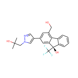 CC(C)(O)Cn1cc(-c2cc(CO)c3c(c2)[C@@](O)(C(F)(F)F)c2ccccc2-3)cn1 ZINC000144924893