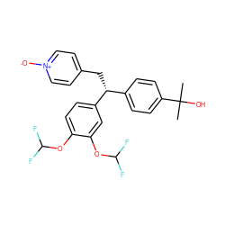 CC(C)(O)c1ccc([C@@H](Cc2cc[n+]([O-])cc2)c2ccc(OC(F)F)c(OC(F)F)c2)cc1 ZINC000013442111