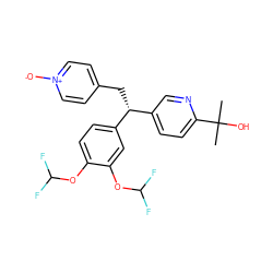 CC(C)(O)c1ccc([C@@H](Cc2cc[n+]([O-])cc2)c2ccc(OC(F)F)c(OC(F)F)c2)cn1 ZINC000013490138