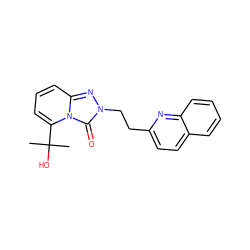 CC(C)(O)c1cccc2nn(CCc3ccc4ccccc4n3)c(=O)n12 ZINC000148090603