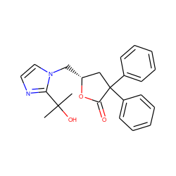 CC(C)(O)c1nccn1C[C@@H]1CC(c2ccccc2)(c2ccccc2)C(=O)O1 ZINC000013651116