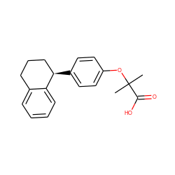 CC(C)(Oc1ccc([C@@H]2CCCc3ccccc32)cc1)C(=O)O ZINC000000000526
