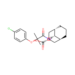 CC(C)(Oc1ccc(Cl)cc1)C(=O)N[C@H]1[C@H]2CCC[C@H]1C[C@@H](C(=O)O)C2 ZINC000101095749