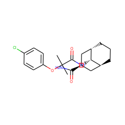 CC(C)(Oc1ccc(Cl)cc1)C(=O)N[C@H]1[C@H]2CCC[C@H]1C[C@H](C(N)=O)C2 ZINC000101136194