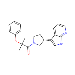 CC(C)(Oc1ccccc1)C(=O)N1CC[C@H](c2c[nH]c3ncccc23)C1 ZINC000084690859