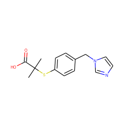 CC(C)(Sc1ccc(Cn2ccnc2)cc1)C(=O)O ZINC000036242093