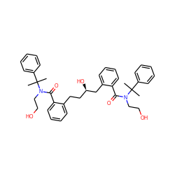 CC(C)(c1ccccc1)N(CCO)C(=O)c1ccccc1CC[C@@H](O)Cc1ccccc1C(=O)N(CCO)C(C)(C)c1ccccc1 ZINC000014944214