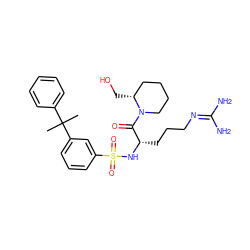 CC(C)(c1ccccc1)c1cccc(S(=O)(=O)N[C@@H](CCCN=C(N)N)C(=O)N2CCCC[C@H]2CO)c1 ZINC000027524075