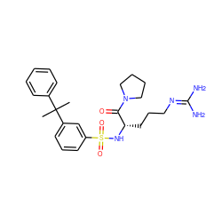 CC(C)(c1ccccc1)c1cccc(S(=O)(=O)N[C@@H](CCCN=C(N)N)C(=O)N2CCCC2)c1 ZINC000013801833