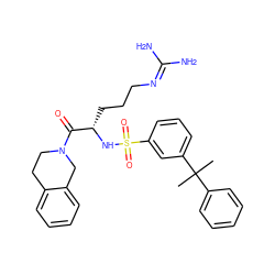 CC(C)(c1ccccc1)c1cccc(S(=O)(=O)N[C@@H](CCCN=C(N)N)C(=O)N2CCc3ccccc3C2)c1 ZINC000027524067