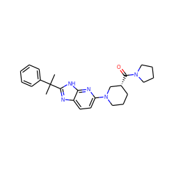 CC(C)(c1ccccc1)c1nc2ccc(N3CCC[C@@H](C(=O)N4CCCC4)C3)nc2[nH]1 ZINC001772593602