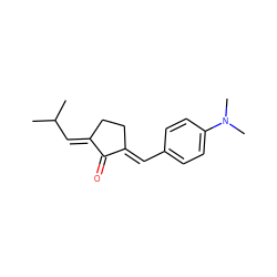 CC(C)/C=C1\CC/C(=C\c2ccc(N(C)C)cc2)C1=O ZINC000004762459