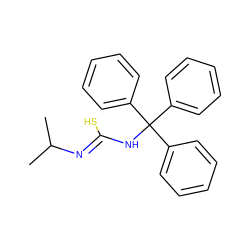 CC(C)/N=C(\S)NC(c1ccccc1)(c1ccccc1)c1ccccc1 ZINC000004948889