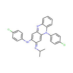 CC(C)/N=c1\cc2n(-c3ccc(Cl)cc3)c3ccccc3nc-2cc1Nc1ccc(Cl)cc1 ZINC000100037101